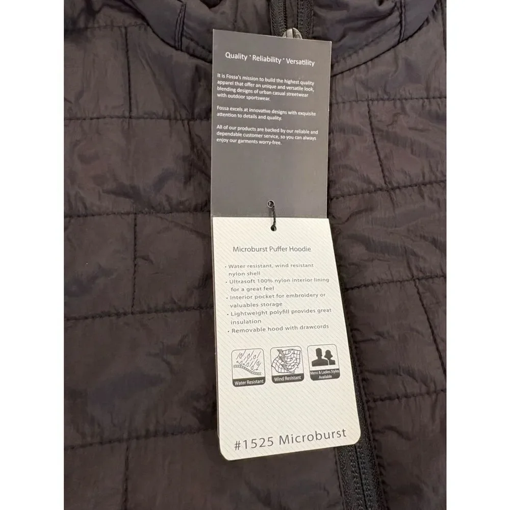 Mercedes Men's Quilted Hooded Puffer Jacket in Black